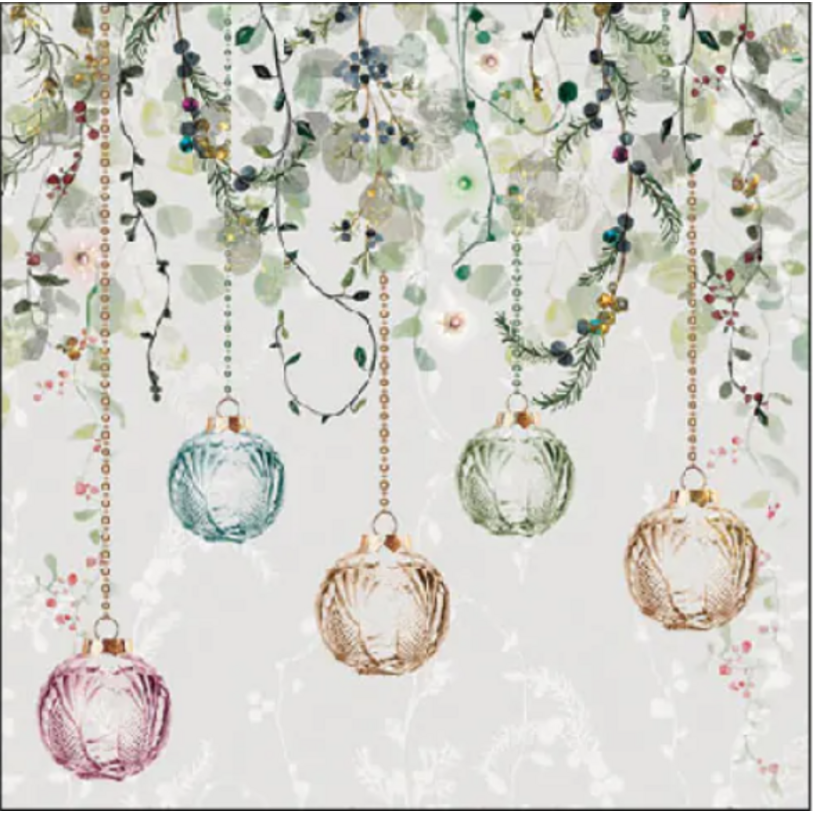 Ambiente Serviette en papier FLORAL CHRISTMAS 25 x 25 cm