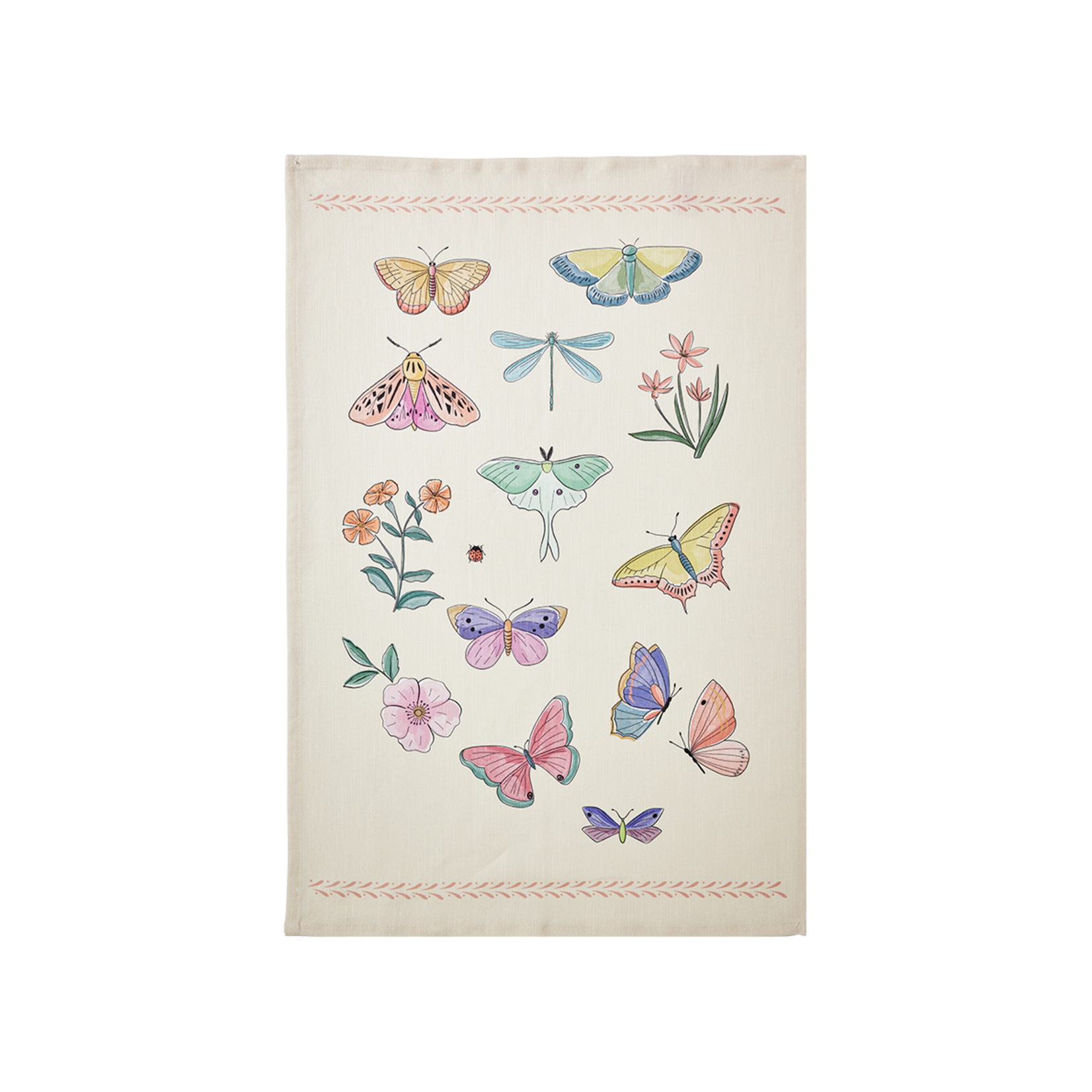 Coucke Linge en métis Les papillons 50 x 75 cm