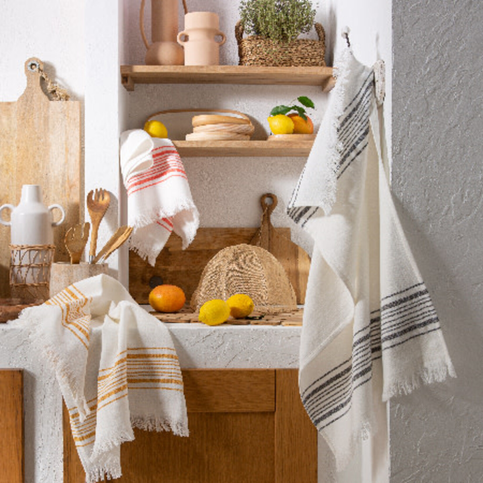 Coucke Linge gaze de coton BISE ANTHRACITE 50X75