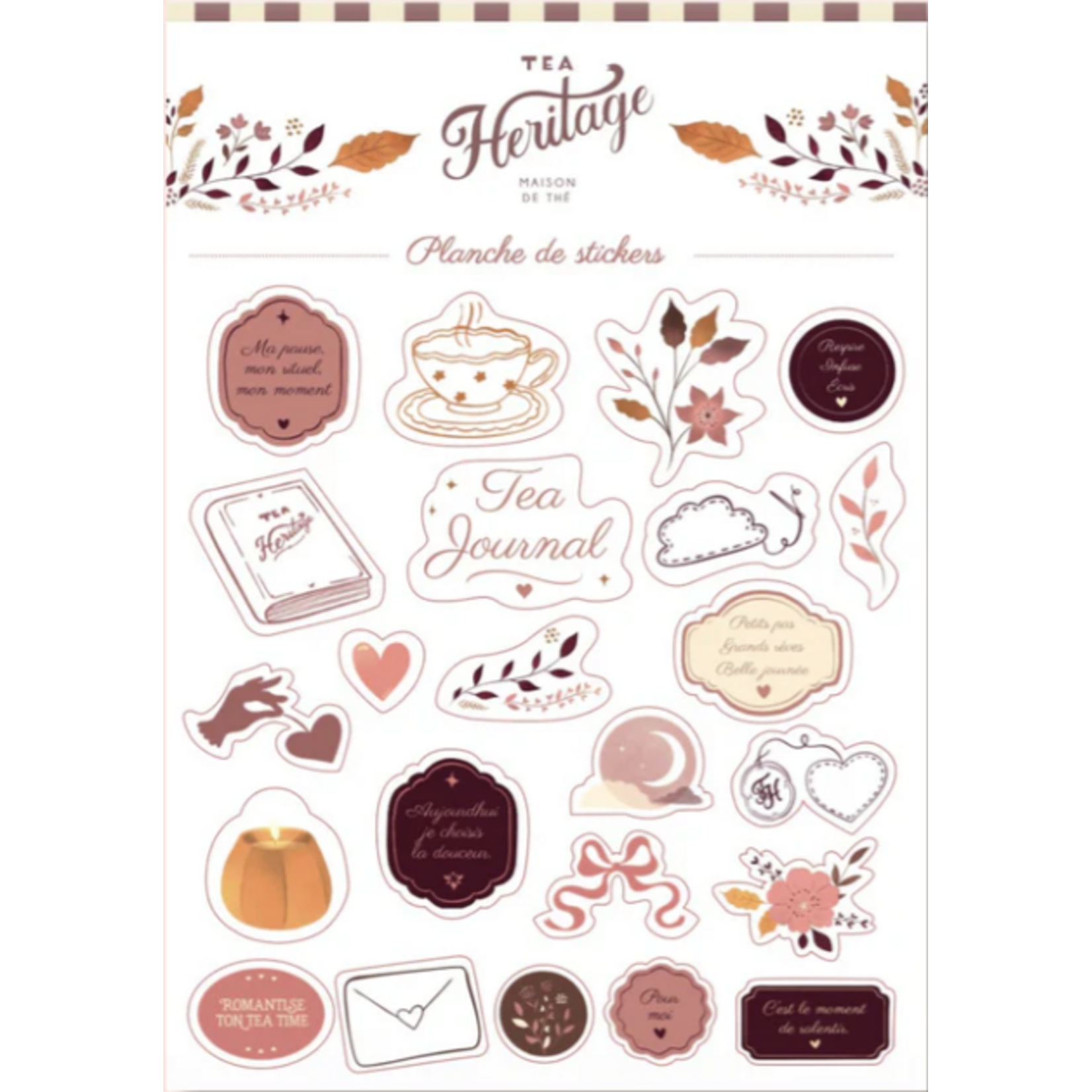 Tea Heritage Planche de 23 stickers