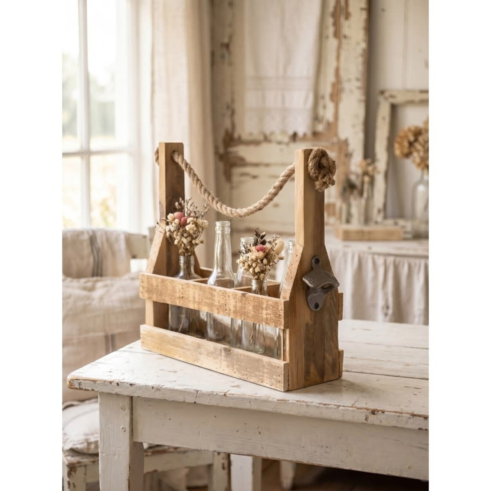 Clayre & Eef Porte bouteille 3 compartinents