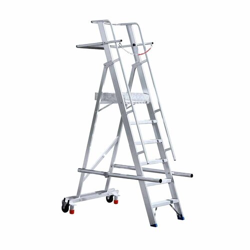 Professionelle mobile Lagerleiter 6 Stufen Eurostairs Professionelle mobile Lagerleiter 6 Stufen