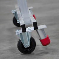 Eurostairs Professionelle mobile Lagerleiter mit 4 Trittstufen