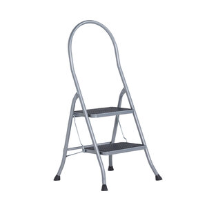 Cromato Trittleiter für den Haushalt 2-stufig mit Reck Silber