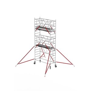 Rollgerüst RS TOWER 51 PLUS-S mit Safe-Quick® 2 Geländer und Fiberdeck - 90x245 6,2m Arbeitshöhe