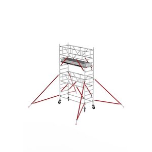 Rollgerüst RS TOWER 51 PLUS-S mit Safe-Quick® 2 Geländer und Fiberdeck - 90x245 5,2m Arbeitshöhe