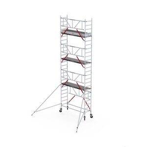 Rollgerüst RS TOWER 51 PLUS-S mit Safe-Quick® 2 Geländer und Fiberdeck - 90x185 8,2m Arbeitshöhe