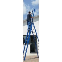 DAS Produkte 3-teilige Leiter 3x12 Stufen (blau beschichtet)