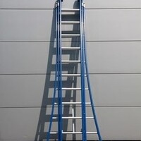 DAS Produkte 3-teilige Leiter 3x12 Stufen (blau beschichtet)