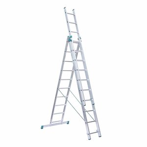 Eurostairs Heimreformleiter dreiteilig gerade 3x10 Sprossen - Gebraucht