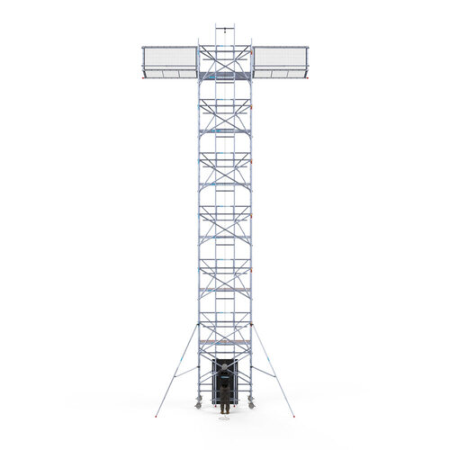 Solar Rollgerüst 135x305x14,2m Arbeitshöhe, inklusive Solarlift, Safeguard Traufschutz Euroscaffold Solar Rollgerüst 135x305x14,2m Arbeitshöhe, inklusive Solarlift, Safeguard Traufschutz