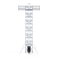 Euroscaffold Solar Rollgerüst 135x250x14,2m Arbeitshöhe, inklusive Solarlift, Safeguard Traufschutz