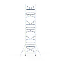 Euroscaffold Solar Rollgerüst 135x250x14,2m Arbeitshöhe, inklusive Solarlift, Safeguard Traufschutz