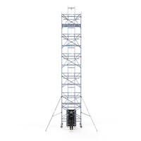 Euroscaffold Solar Rollgerüst 135x250x12,2m Arbeitshöhe, inklusive Solarlift