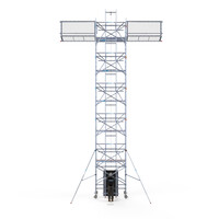 Euroscaffold Solar Rollgerüst 135x250x12,2m Arbeitshöhe, inklusive Solarlift, Safeguard Traufschutz