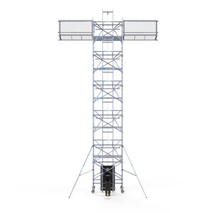 Euroscaffold Solar Rollgerüst 135x250x12,2m Arbeitshöhe, inklusive Solarlift, Safeguard Traufschutz Solar Rollgerüst 135x250x12,2m Arbeitshöhe, inklusive Solarlift, Safeguard Traufschutz