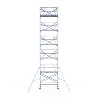 Euroscaffold Solar Rollgerüst 135x250x12,2m Arbeitshöhe, inklusive Solarlift, Safeguard Traufschutz