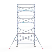 Euroscaffold Solar Rollgerüst 135x305x8,2m Arbeitshöhe, inklusive Solarlift, Safeguard Traufschutz