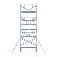 Euroscaffold Solar-Rollgerüst 135x250x8,2m Arbeitshöhe, inklusive Solarlift, Traufschutz