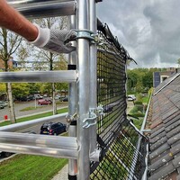 Euroscaffold Solar-Rollgerüst 135x250x8,2m Arbeitshöhe, inklusive Solarlift, Traufschutz