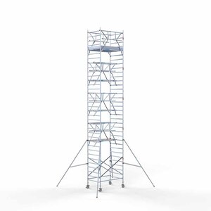 Euroscaffold Rollgerüst Standard 135x190 11,2m Arbeitshöhe doppeltes Frontgeländer Rollgerüst Standard 135x190 11,2m Arbeitshöhe doppeltes Frontgeländer