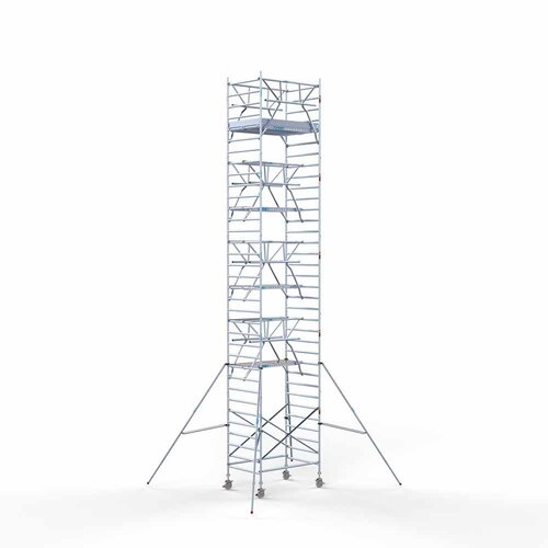 Rollgerüst mit doppeltem Frontgeländer 135x190x11,2 m Arbeitshöhe Euroscaffold Rollgerüst mit doppeltem Frontgeländer 135x190x11,2 m Arbeitshöhe
