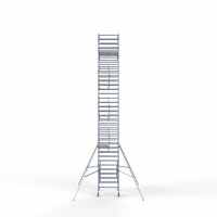 Euroscaffold Rollgerüst mit doppeltem Frontgeländer 135x190x11,2 m Arbeitshöhe
