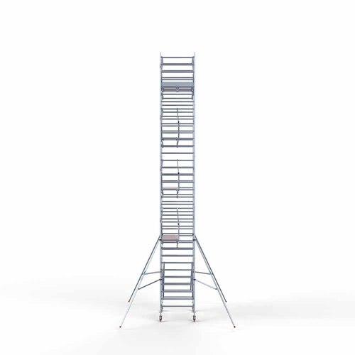 Rollgerüst mit doppeltem Frontgeländer 135x190x11,2 m Arbeitshöhe Euroscaffold Rollgerüst mit doppeltem Frontgeländer 135x190x11,2 m Arbeitshöhe