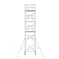 Panthera Panthera 135x185 Rollgerüst 10,2 m Arbeitshöhe einfaches Geländer