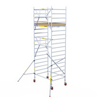 Panthera Panthera 135x185 Rollgerüst 6,2 m Arbeitshöhe einfaches Geländer