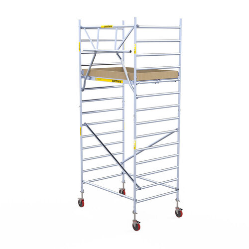 Rollgerüst Panthera 135x185 5,2m Arbeitshöhe einfaches Frontgeländer Panthera Rollgerüst Panthera 135x185 5,2m Arbeitshöhe einfaches Frontgeländer