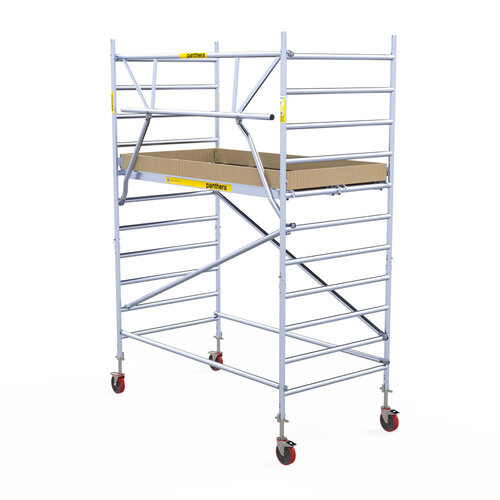 Rollgerüst 135x245 4,2m Arbeitshöhe einfaches Frontgeländer Panthera Rollgerüst 135x245 4,2m Arbeitshöhe einfaches Frontgeländer