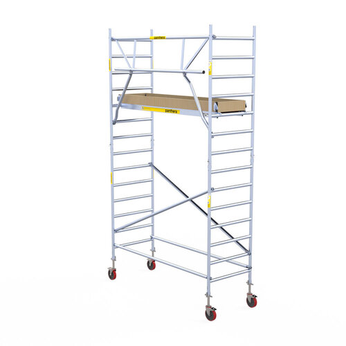 Panthera Rollgerüst 90x245 5,2m Arbeitshöhe einfaches Geländer Panthera Panthera Rollgerüst 90x245 5,2m Arbeitshöhe einfaches Geländer