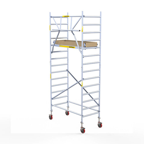 Rollgerüst Panthera 90x185 5,2m Arbeitshöhe einfaches Frontgeländer Panthera Rollgerüst Panthera 90x185 5,2m Arbeitshöhe einfaches Frontgeländer