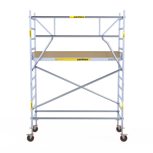 Panthera Rollgerüst 90x245 4,2m Arbeitshöhe einfaches Frontgeländer Panthera Panthera Rollgerüst 90x245 4,2m Arbeitshöhe einfaches Frontgeländer