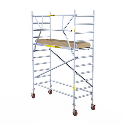 Panthera Rollgerüst 90x245 4,2m Arbeitshöhe einfaches Frontgeländer Panthera Panthera Rollgerüst 90x245 4,2m Arbeitshöhe einfaches Frontgeländer