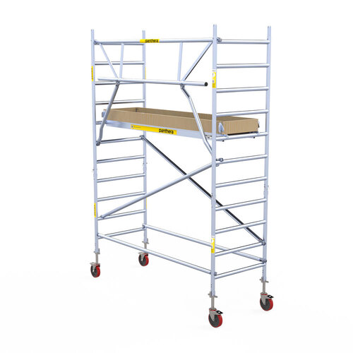 Panthera 90x185 Rollgerüst 4,2m Arbeitshöhe einfaches Frontgeländer Panthera Panthera 90x185 Rollgerüst 4,2m Arbeitshöhe einfaches Frontgeländer