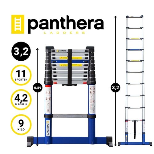 Teleskopleiter 3,2 Meter mit Soft Close - Kopie (Test) Panthera Teleskopleiter 3,2 Meter mit Soft Close - Kopie (Test)