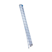 Eurostairs Eurostairs Stehleiter dreiteilig gebogen 3x14 Sprossen + Giebelsprossen