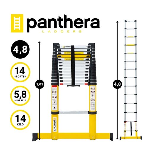 Panthera Teleskopleiter PRO 4,8 Meter