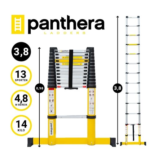 Teleskopleiter PRO 3,8 Meter Panthera Teleskopleiter PRO 3,8 Meter
