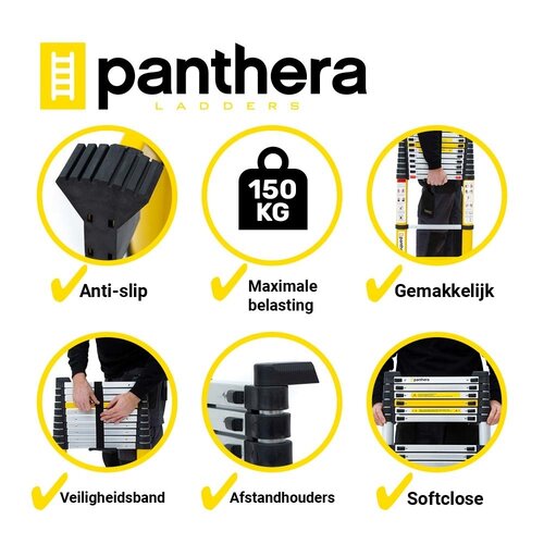 Teleskopleiter PRO 3,8 Meter Panthera Teleskopleiter PRO 3,8 Meter