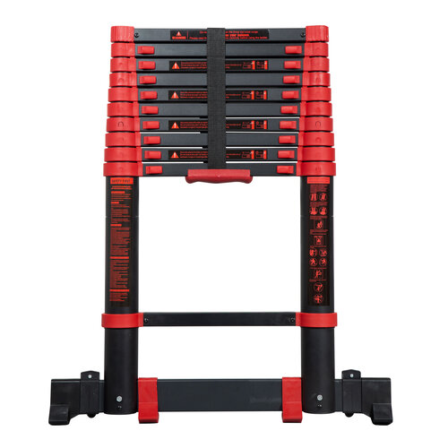 Panthera Teleskopleiter Schwarz/Rot 3,2 Meter