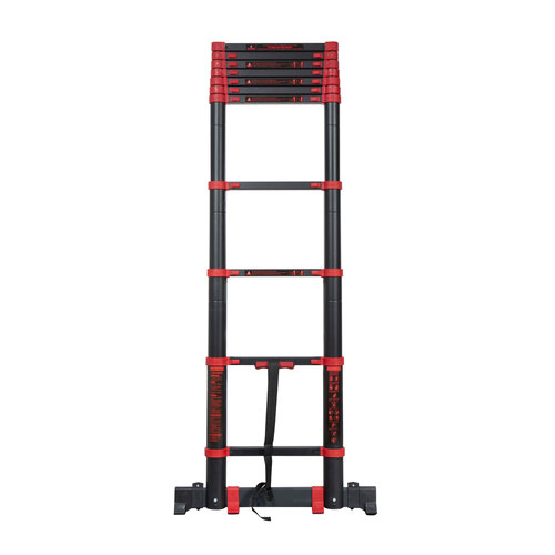 Panthera Teleskopleiter Schwarz/Rot 3,2 Meter