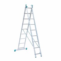 Eurostairs Eurostairs Heimreformleiter doppelt gerade 2x9 Sprossen