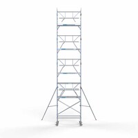 Euroscaffold Rollgerüst komplett aus Carbon 90 x 190 x 10,2m Arbeitshöhe + einseitiges Frontgeländer