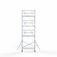 Euroscaffold Rollgerüst komplett 90 x 250 x 9,2 m Arbeitshöhe + einseitiges Frontgeländer