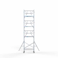 Euroscaffold Rollgerüst Kompletter Carbonboden 90 x 190 x 9,2m Arbeitshöhe + einseitiges Frontgeländer