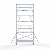 Euroscaffold Rollgerüst Kompletter Carbonboden 90 x 305 x 8,2m Arbeitshöhe + einseitiges Frontgeländer