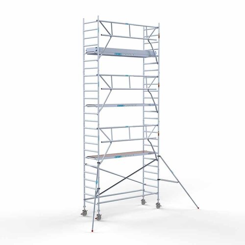 Euroscaffold Rollgerüst komplett 90 x 305 x 8,2 m Arbeitshöhe + einseitiges Frontgeländer